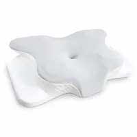 Ортопедическая подушка BUTTERFLY Memory Foam 60x40x14 см Бело-серый (M1091)