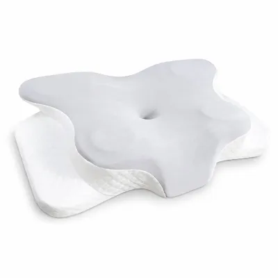 Ортопедическая подушка BUTTERFLY Memory Foam 60x40x14 см Бело-серый (M1091)