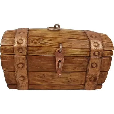 Декоративна скринька supersumka Старовинна піратська скриня 21.5x11.5x9.5 см Коричневий (NA1009-1)