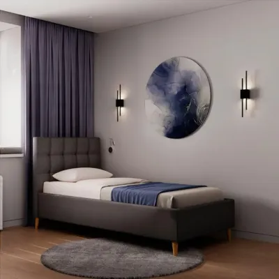Ліжко-подіум Richman ChesterNew Design Standart Wood 90x190 см Темно-сірий (rich_bad_003)