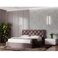 Кровать-подиум двуспальная Richman BristolNew Design VIP 140x190 см Коричневый (rich_bad_1101)
