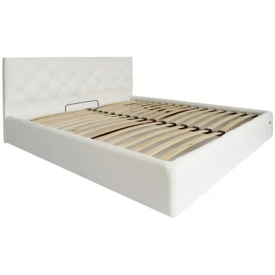 Кровать-подиум двуспальная Richman BristolNew Design VIP 180x200 см Белый (rich_bad_1306)