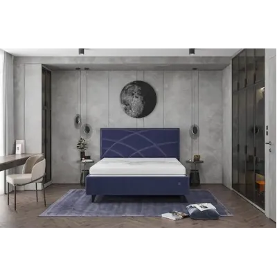 Ліжко-подіум двоспальне Richman NettaNew Design Standart Wood 160x190 см Синій (rich_bad_1363)
