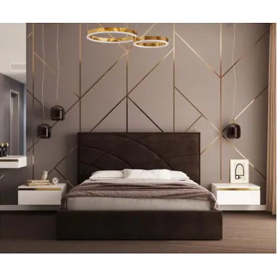 Ліжко-подіум двоспальне Richman NettaNew Design VIP 140x200 см Коричневий (rich_bad_2018)