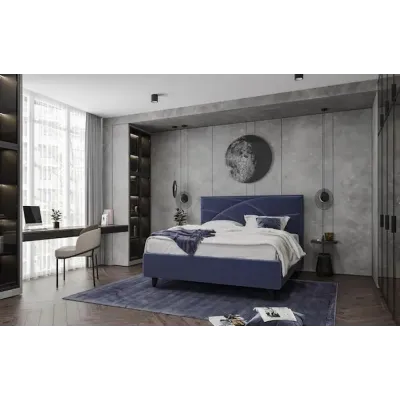 Кровать подиум двуспальная Richman NettaNew Design VIP Wood 160x190 см Синий (rich_bad_2285)