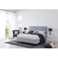Кровать-подиум двуспальная Richman NettaNew Design VIP Wood 180x190 см Серый (rich_bad_2299)