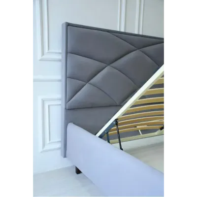 Ліжко-подіум двоспальне Richman NettaNew Design VIP Wood 160x190 см Сірий (rich_bad_2309)