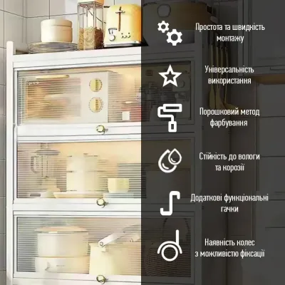 Шкаф мобильный AMF 70х36х112.8 см Светло-серый (SW-00002116)