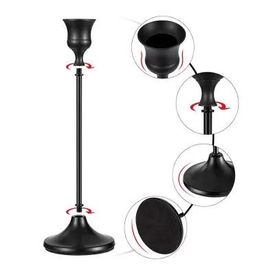 Комплект свічників Lesko 0013 3 шт Black (14485-96665)