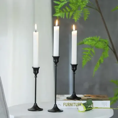 Комплект свічників Lesko 0013 3 шт Black (14485-96665)