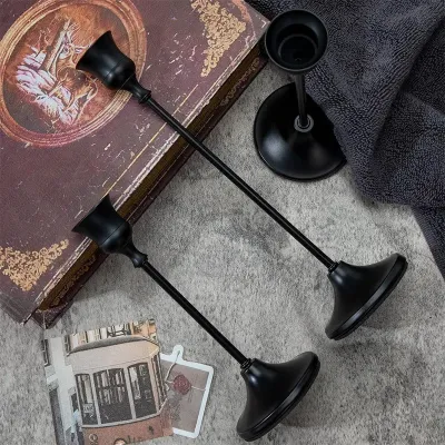 Комплект свічників Lesko 0013 3 шт Black (14485-96665)