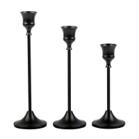 Комплект свічників Lesko 0013 3 шт Black (14485-96665)