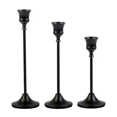 Комплект свічників Lesko 0013 3 шт Black (14485-96665)