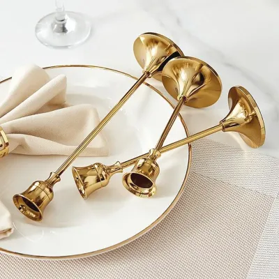 Комплект свічників Lesko 0013 3 шт Gold (14485-96666)