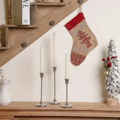 Комплект свічників Lesko 0013 3 шт Silver (14485-96673) Комплект свічників Lesko 0013 3 шт Silver (14485-96673)