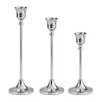 Комплект свічників Lesko 0013 3 шт Silver (14485-96673) Комплект свічників Lesko 0013 3 шт Silver (14485-96673)
