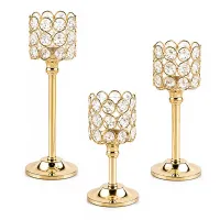 Комплект свічників Lesko 009 3 шт Gold (14543-96681) Комплект свічників Lesko 009 3 шт Gold (14543-96681)