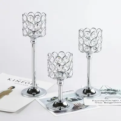 Комплект свічників Lesko 009 3 шт Silver (14543-96682) Комплект свічників Lesko 009 3 шт Silver (14543-96682)