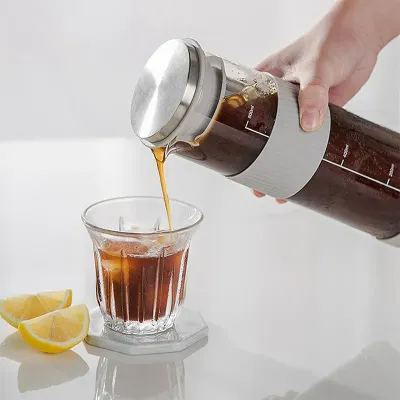 Пляшка для холодного заварювання кави Choxila 11902 Fresh Ice Drip Coffee Maker 800 мл Сірий (14401-96238)