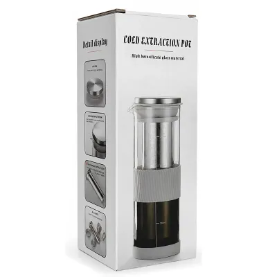 Пляшка для холодного заварювання кави Choxila 11902 Fresh Ice Drip Coffee Maker 800 мл Сірий (14401-96238)