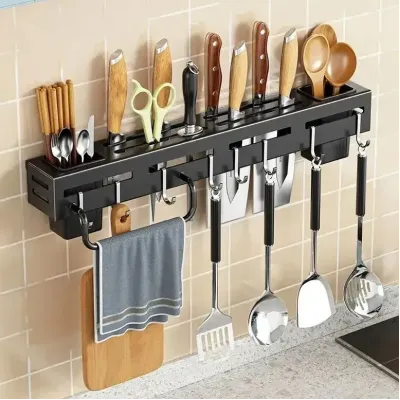 Настенная стойка для хранения кухонных принадлежностей AND Tool Rest 73-40-40PCS 30 см Черный (hub_zr5vk0)