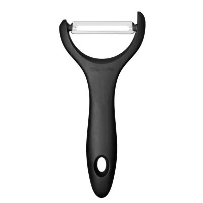 Нож для чистки с поперечным лезвием Fiskars Essential 17.5 см Черный (1065599)