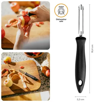 Нож для чистки с подвижным лезвием Fiskars Essential 18.4 см Черный (1065586) Нож для чистки с подвижным лезвием Fiskars Essential 18.4 см Черный (1065586)