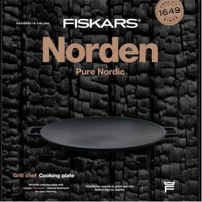 Сковорода-садж для гриля Fiskars Norden 30 см Чорний (1066432)