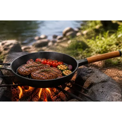 Сковорода-гриль Fiskars чугунная Norden 26 см Черный (1026570)