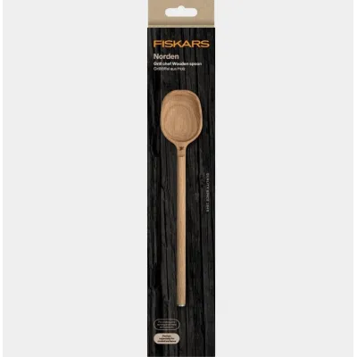 Ложка для гриля Fiskars Norden 38 см Коричнево-бежевый (1066428)