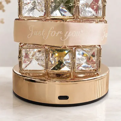 Настільна лампа LED нічник Lesko Rose Crystal YW-HP-MGMFP Champagne (14478-96605) Настільна лампа LED нічник Lesko Rose Crystal YW-HP-MGMFP Champagne (14478-96605)