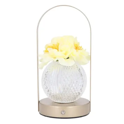 Настольная лампа LED ночник Lesko Rose Crystal KNXSTD01 Желтый (14480-96604)