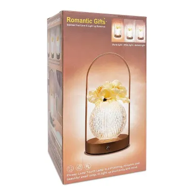 Настільна лампа LED нічник Lesko Rose Crystal KNXSTD01 Peach (14480-96603) Настільна лампа LED нічник Lesko Rose Crystal KNXSTD01 Peach (14480-96603)