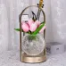 Настільна лампа LED світильник нічник Lesko Tulips Crystal ZBTSYJX0417 Рожевий (14481-96613)