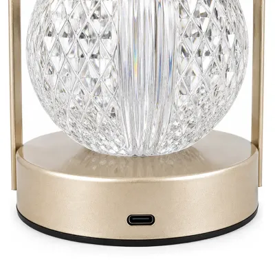 Настільна лампа LED світильник нічник Lesko Tulips Crystal ZBTSYJX0417 Рожевий (14481-96613)