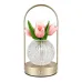 Настільна лампа LED світильник нічник Lesko Tulips Crystal ZBTSYJX0417 Рожевий (14481-96613)