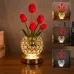Настольная лампа ночник Lesko Tulips Crystal SJP0723002 Красный (14482-96608)