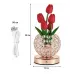 Настольная лампа ночник Lesko Tulips Crystal SJP0723002 Красный (14482-96608)