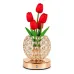 Настольная лампа ночник Lesko Tulips Crystal SJP0723002 Красный (14482-96608)