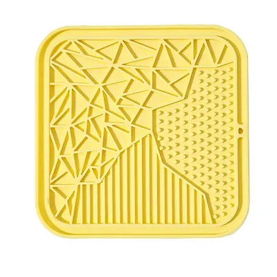 Лизательный коврик антистресс для собак и кошек Taotaopets TT069909 20x20 см Желтый (14238-96577)