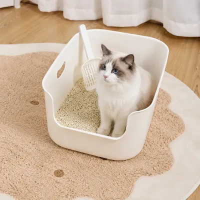 Туалет для кішок з лопаткою Taotaopets 228812 57х36х22 см Білий (14237-97089)