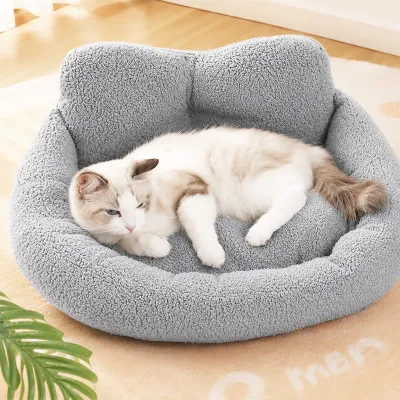 Лежак-пуфик для котов и собак Taotaopets TT-515511 50х45х25 см Серый (14239-97048)