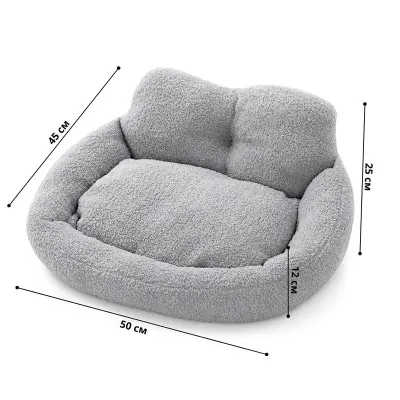 Лежак-пуфик для котов и собак Taotaopets TT-515511 50х45х25 см Серый (14239-97048)