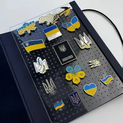 Органайзер для зберігання значків Dobroznak 14.8х10.6 см Синій (6338)