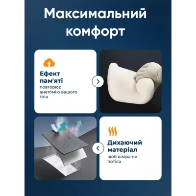 Комплект автомобильных подушек ANSHE Memory Foam 2 шт Черный (3014800270) Комплект автомобильных подушек ANSHE Memory Foam 2 шт Черный (3014800270)