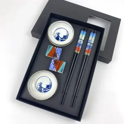 Набір посуду для суші ANSHE Wave Set 8 предметів Різнокольоровий (3035859287)