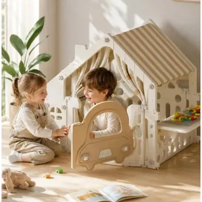 Будиночок ігровий дитячий Urbankit SUPLAYER 145x82x118 см Бежевий (SUP-14582)
