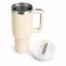 Термокружка с трубочкой No Brand Tumbler 900 мл Кремовый (M1190)