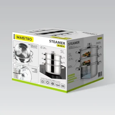 Пароварка Maestro MR-2900-24 5 л Серебристый (136728778)