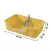 Туалет для кішок з лопаткою Taotaopets TT-222225 42x30x12 см Жовтий (14587-97580)